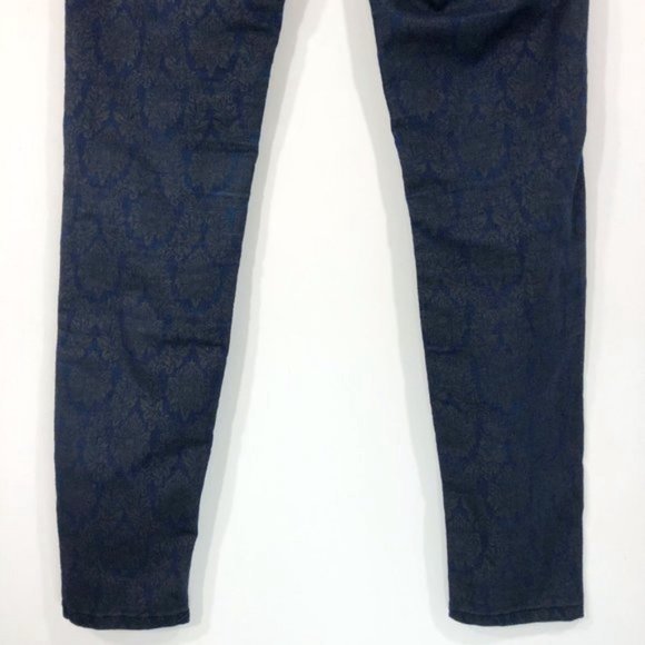 BlankNYC Printed Damask Filigree Skinny Jeans Dark Denim Size 28 - Picture 9 of 16